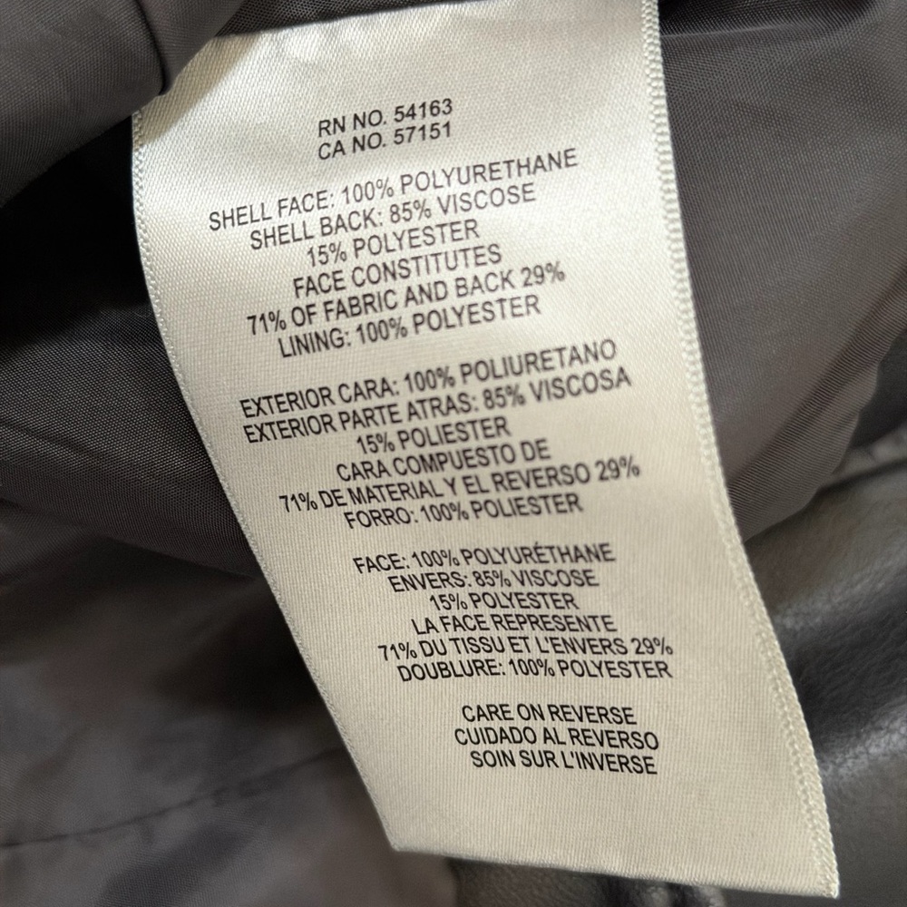 Levi's Black Vegan Leather Belted Moto Jacket - Picture 9 of 13